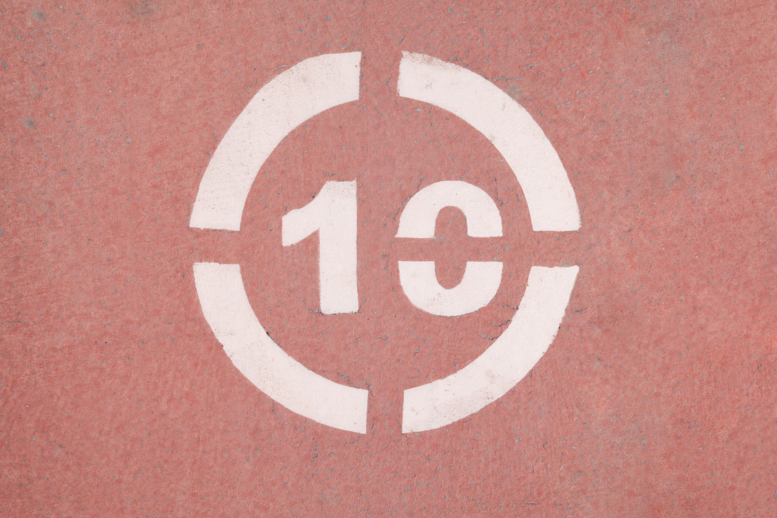 number 10 on a red background